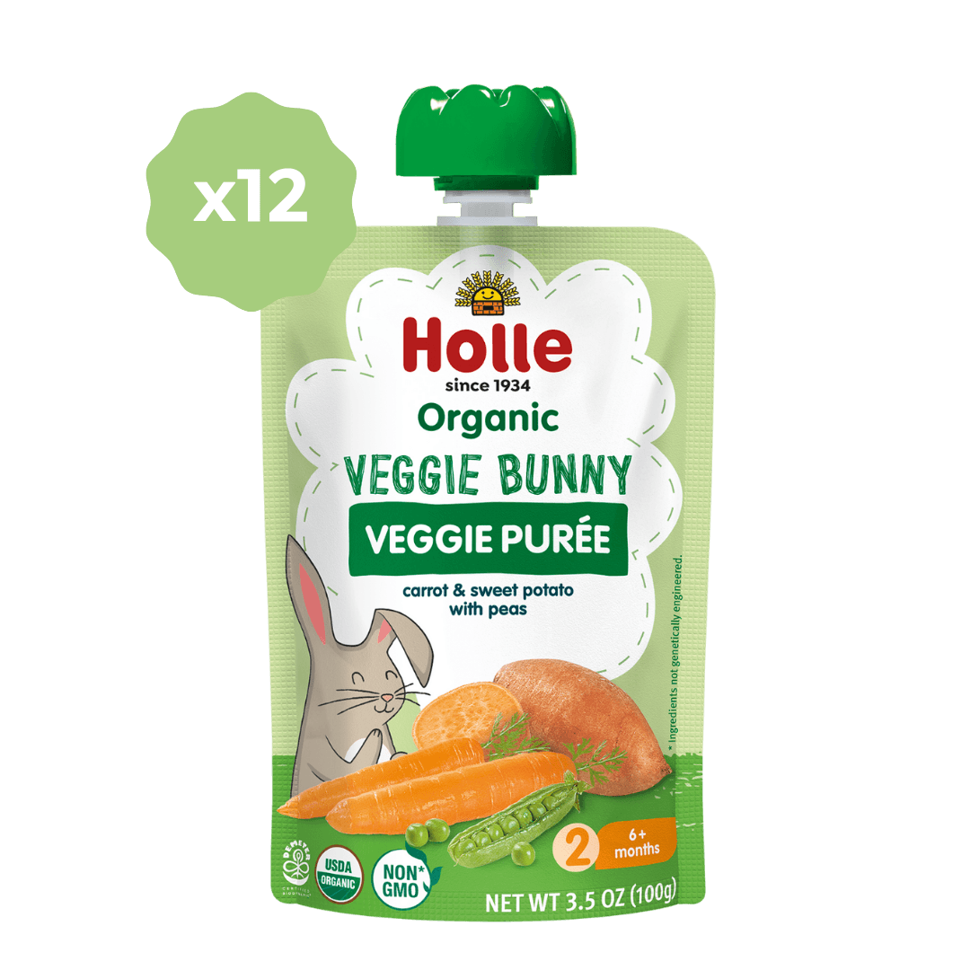 Holle Baby Food Pouches - Organic Veggie Puree - Veggie Bunny
