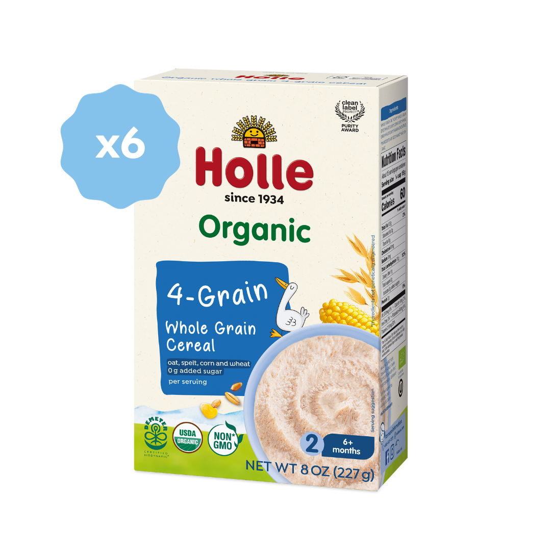 Holle Organic Whole Grain 4-Grain Cereal - 6 Pack