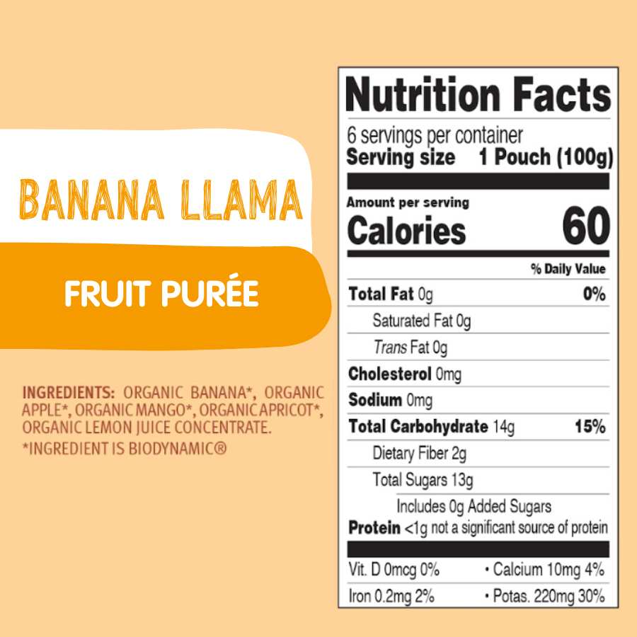 Banana Llama nutrition facts and ingredients