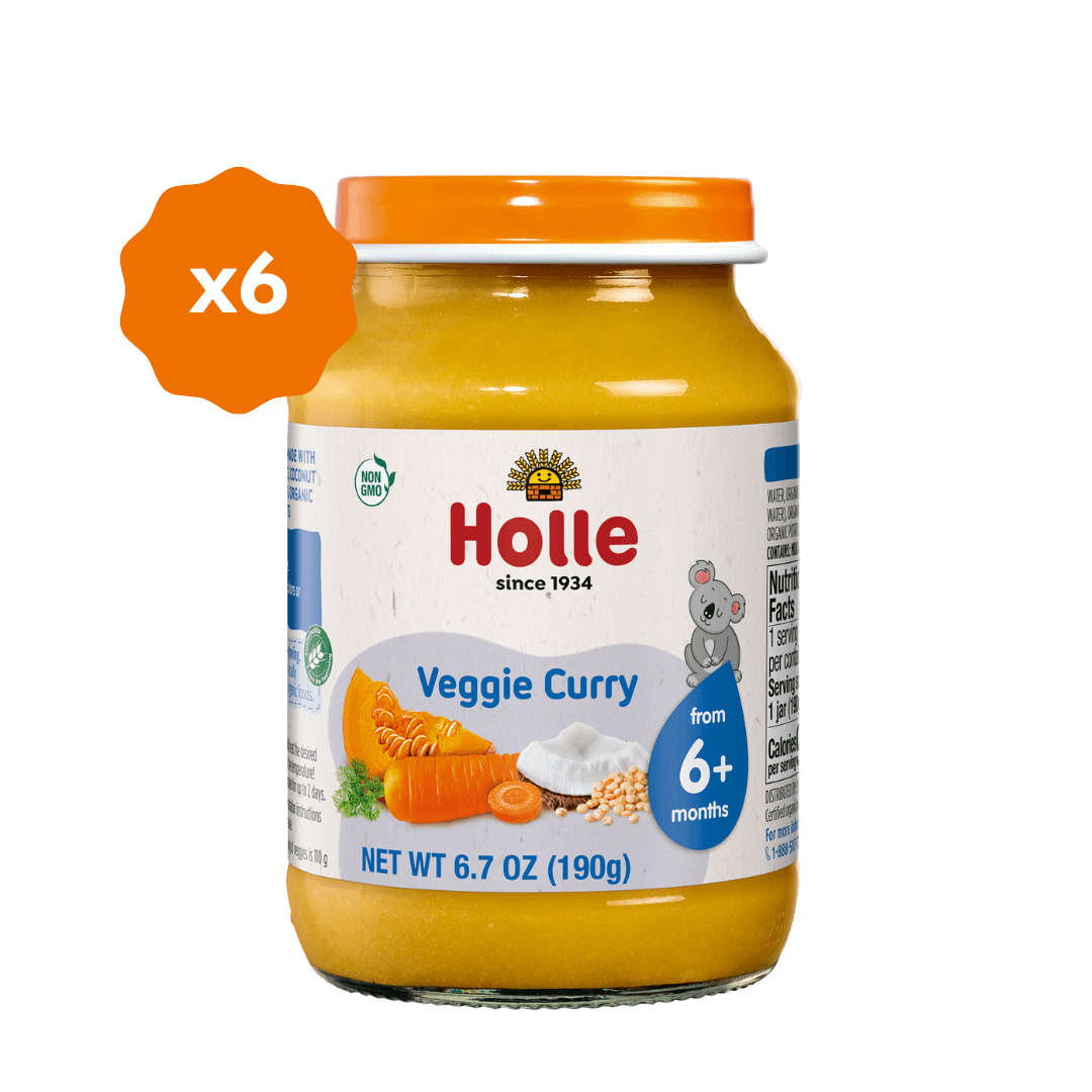 Holle Baby Food Jar - Veggie Curry - 6 Jars