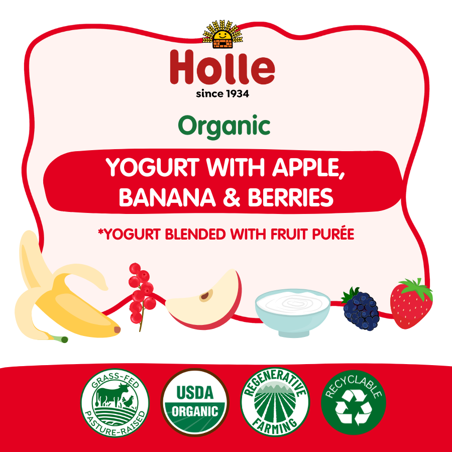 apple banana and berries yogurt flavor and certifications