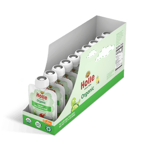 Organic Yogurt with Apple & Pear: open 10-pack box