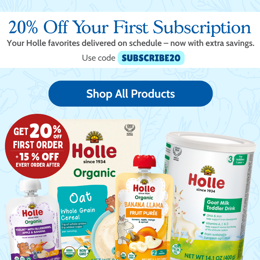 20% off your first subscription order with code subscribe20