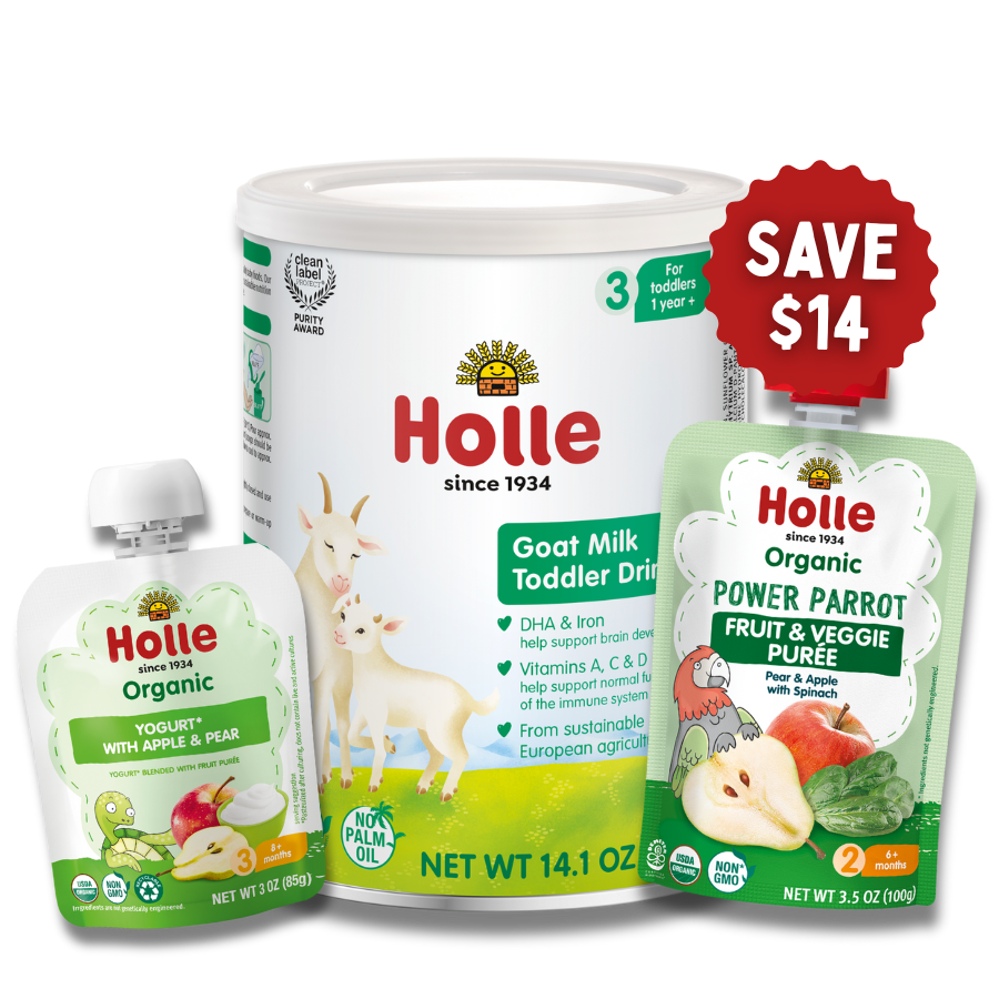 Goat & Greens Variety Bundle: Goat Milk, Power Parrot, Apple & Pear Yogurt