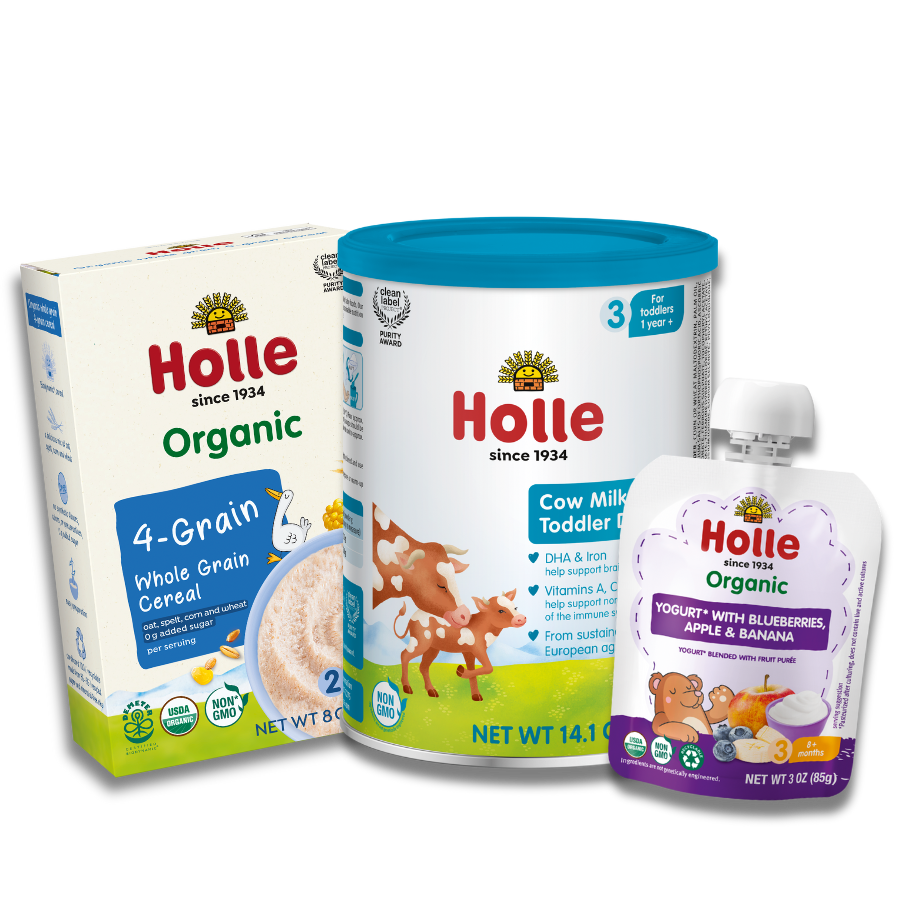 Classic Cow Breakfast Bundle: Cow Milk, 4-Grain, Blueberries, Apple &amp; Banana Yogurt