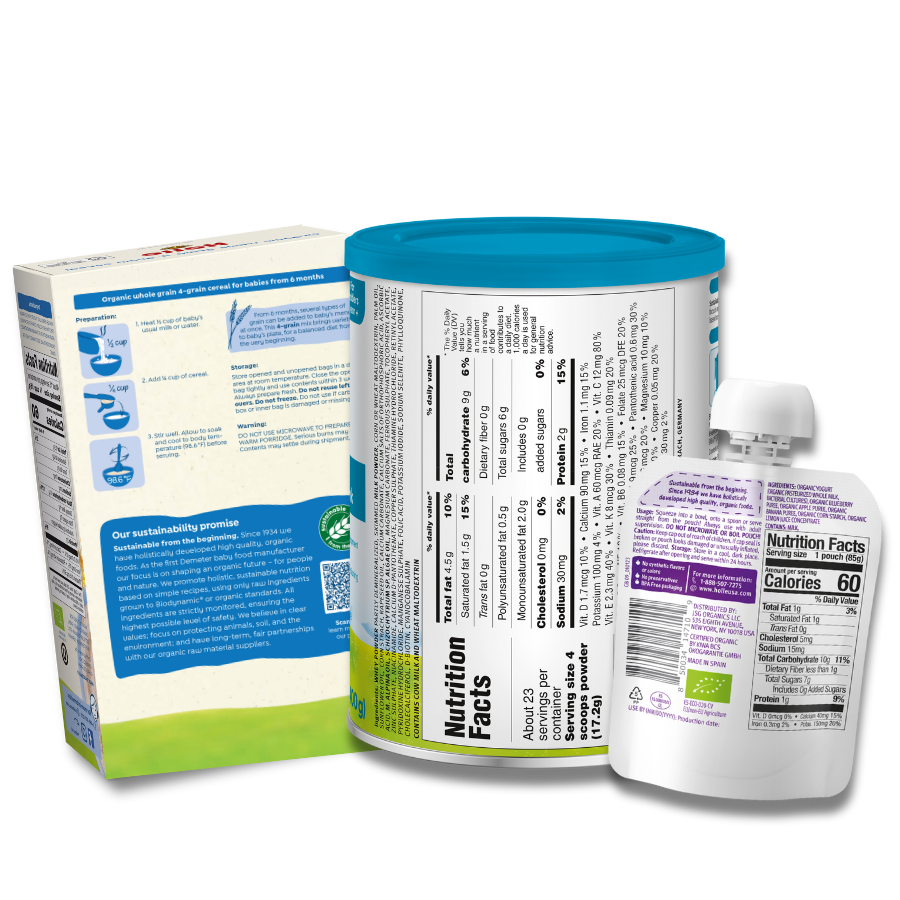 Classic Cow Breakfast Bundle: Cow Milk, 4-Grain, Blueberries, Apple &amp; Banana Yogurt