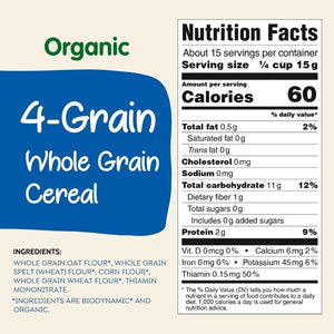 4 grain nutrition facts and ingredients