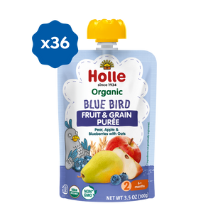 Holle Organic Blue Bird - Fruit & Grain Purée Pouches