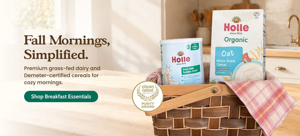 Fall mornings, Simplified. Click here to shop breakfast essentials. 

Premium grass-fed dairy and Demeter-certified cereals for cozy mornings.