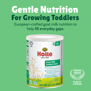 Gentle nutrition for growing toddlers. European-crafted goat milk nutrition to help fill everyday gaps.