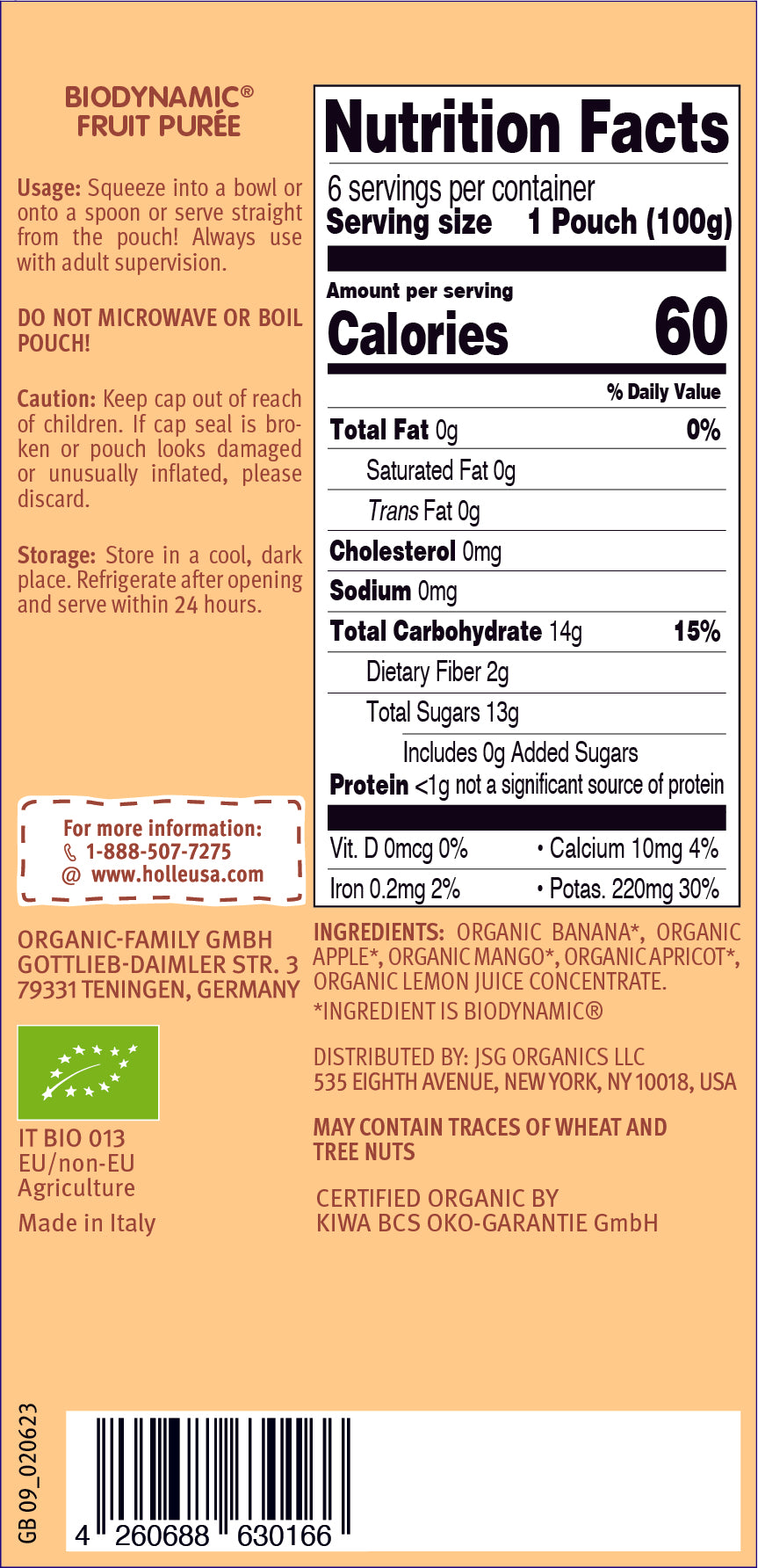 Banana Llama: nutrition facts and ingredients