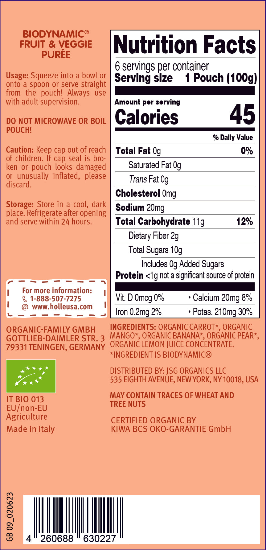 Carrot Cat: nutrition facts and ingredients