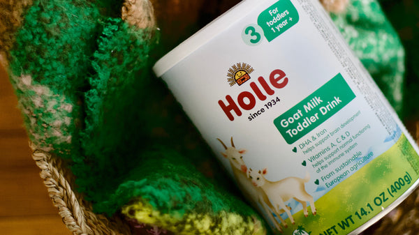 goat milk tin in basket