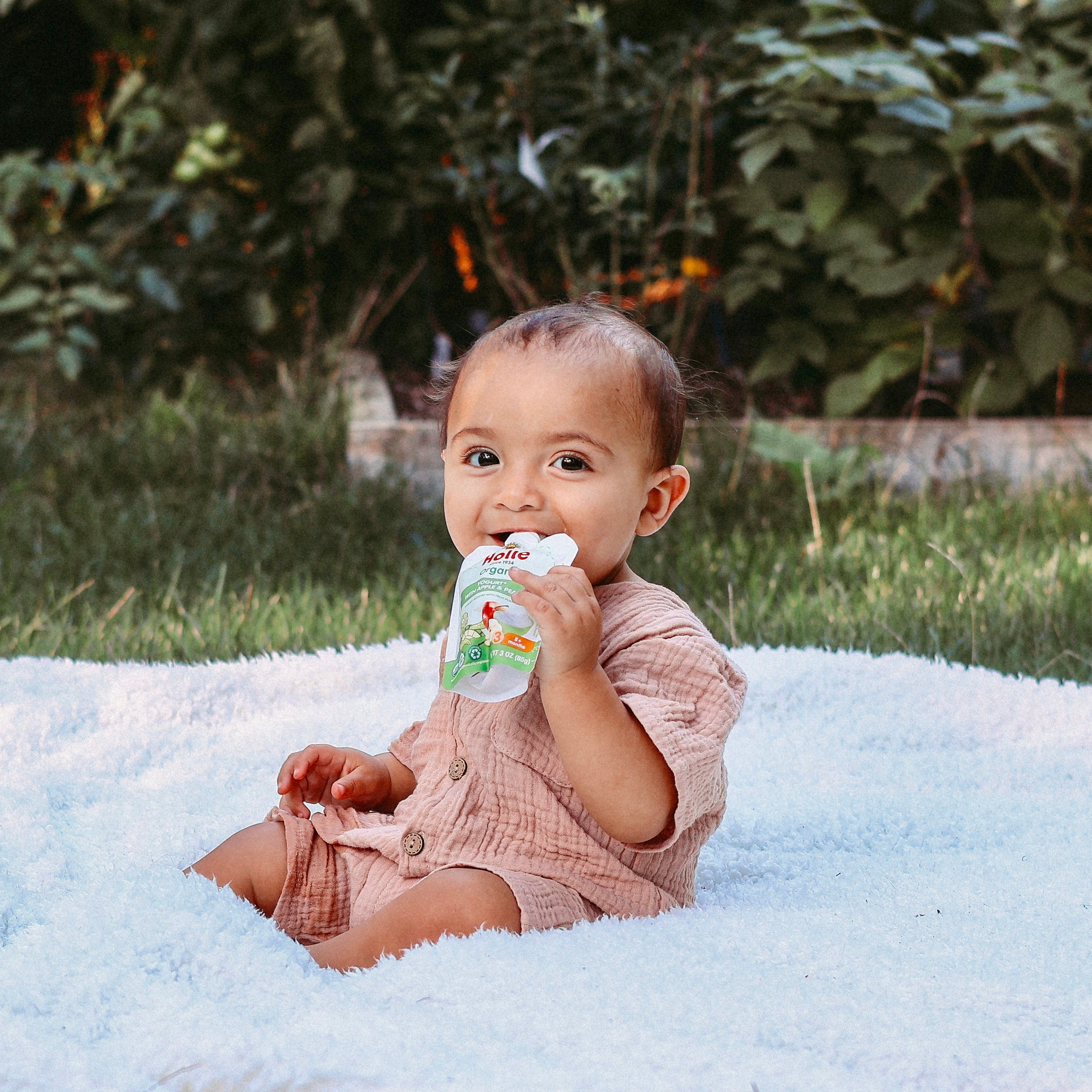 Holle Organic Apple & Pear Yogurt Pouches | 8 months and up