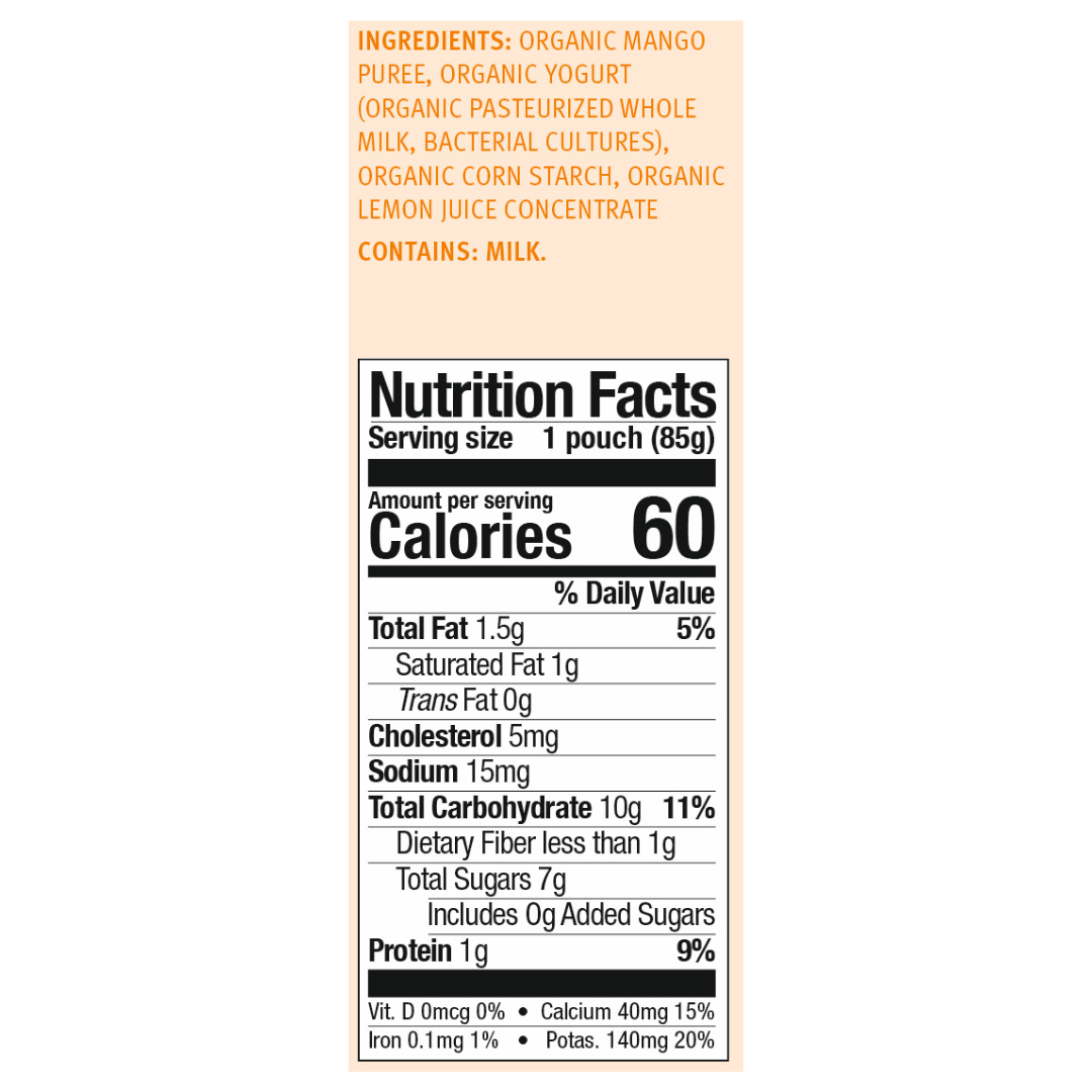 Holle Organic Yogurt Pouches - Mango