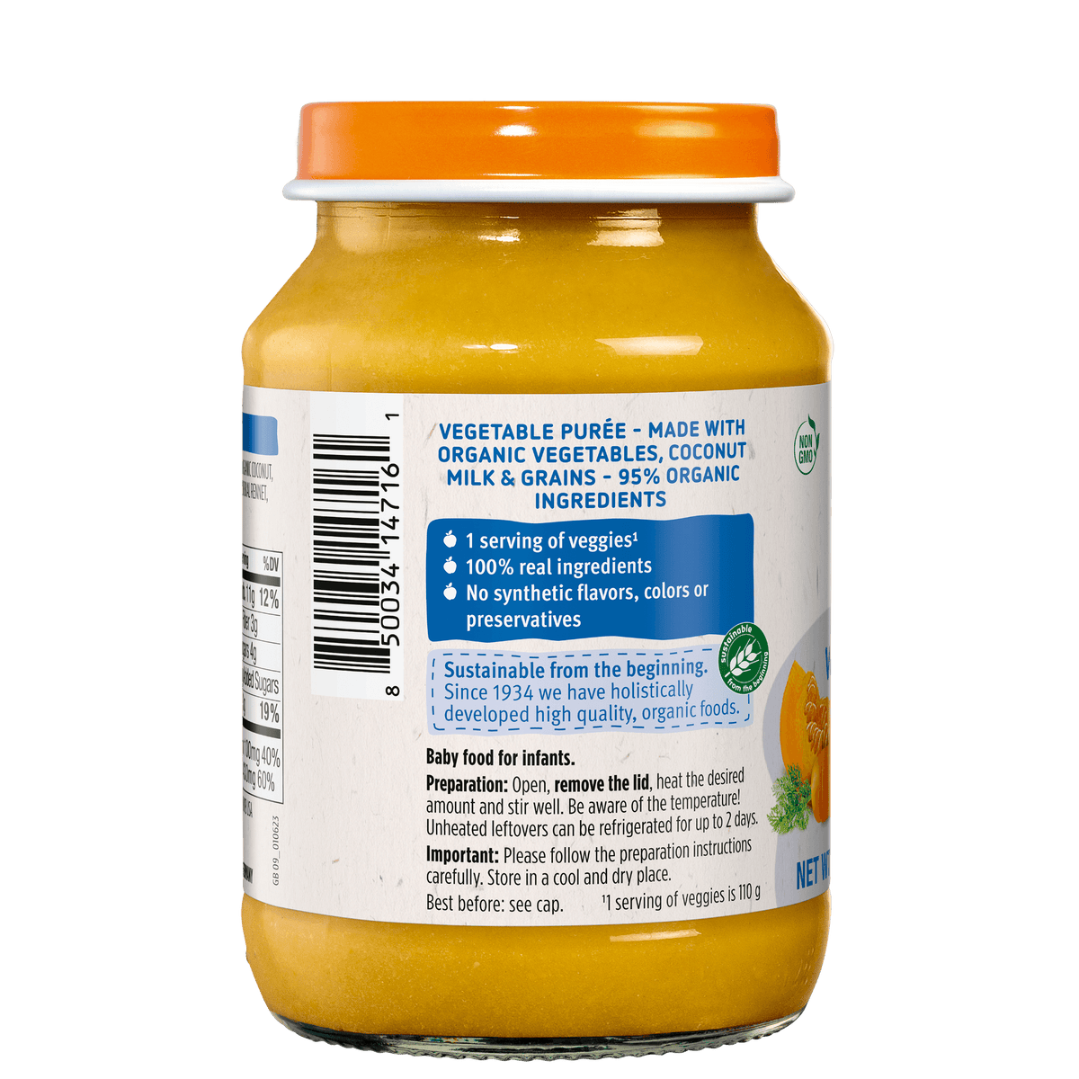 Holle Baby Food Jar - Veggie Curry - 6 Jars