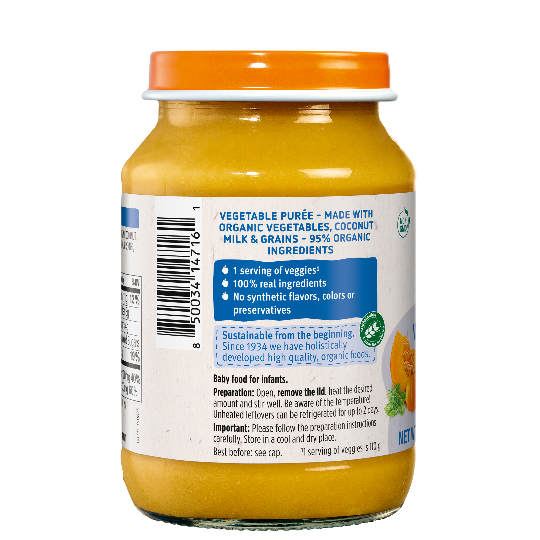 Holle Baby Food Jar Veggie Curry 6 Jars Holle USA