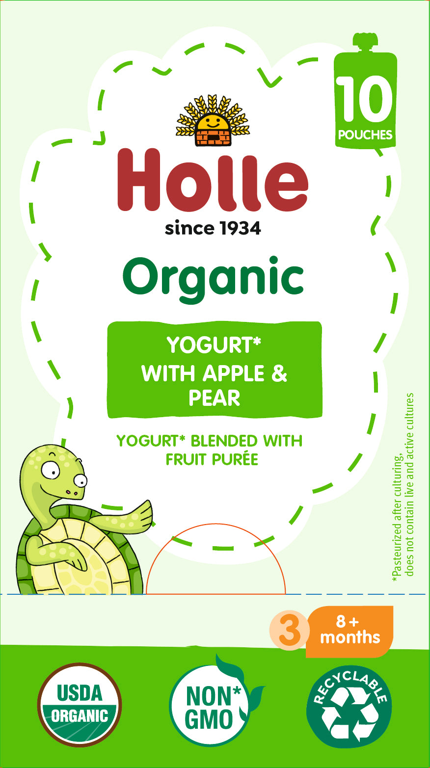 Organic Yogurt with Apple &amp; Pear: front of box