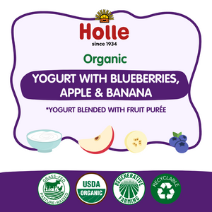 blueberries_apple and banana yogurt flavor and certifications