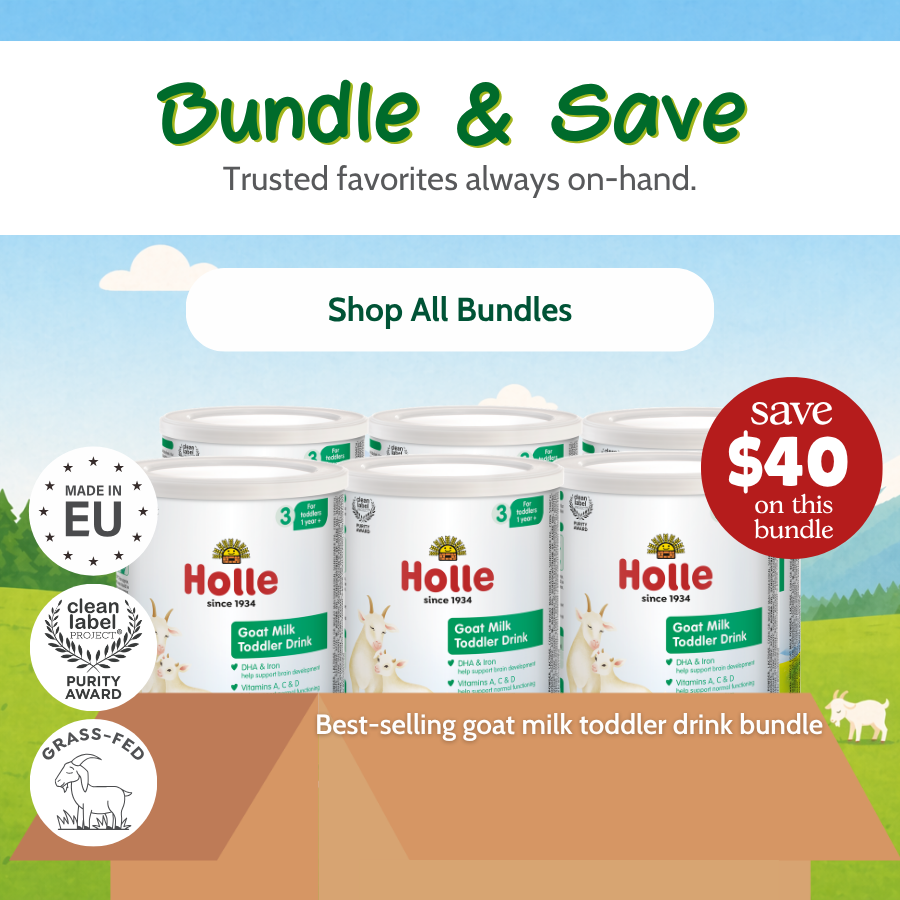 save $40 on Holle goat milk 6-tin bundle
