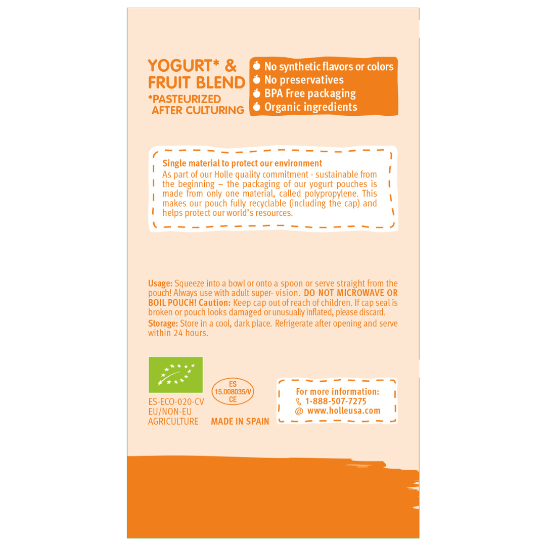 Holle Organic Yogurt Pouches - Mango