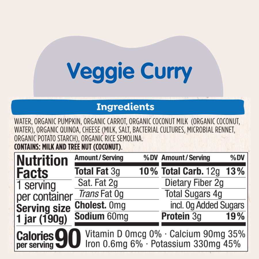veggie curry nutrition facts