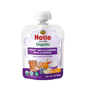 yogurt pouches with blueberries apple and banana