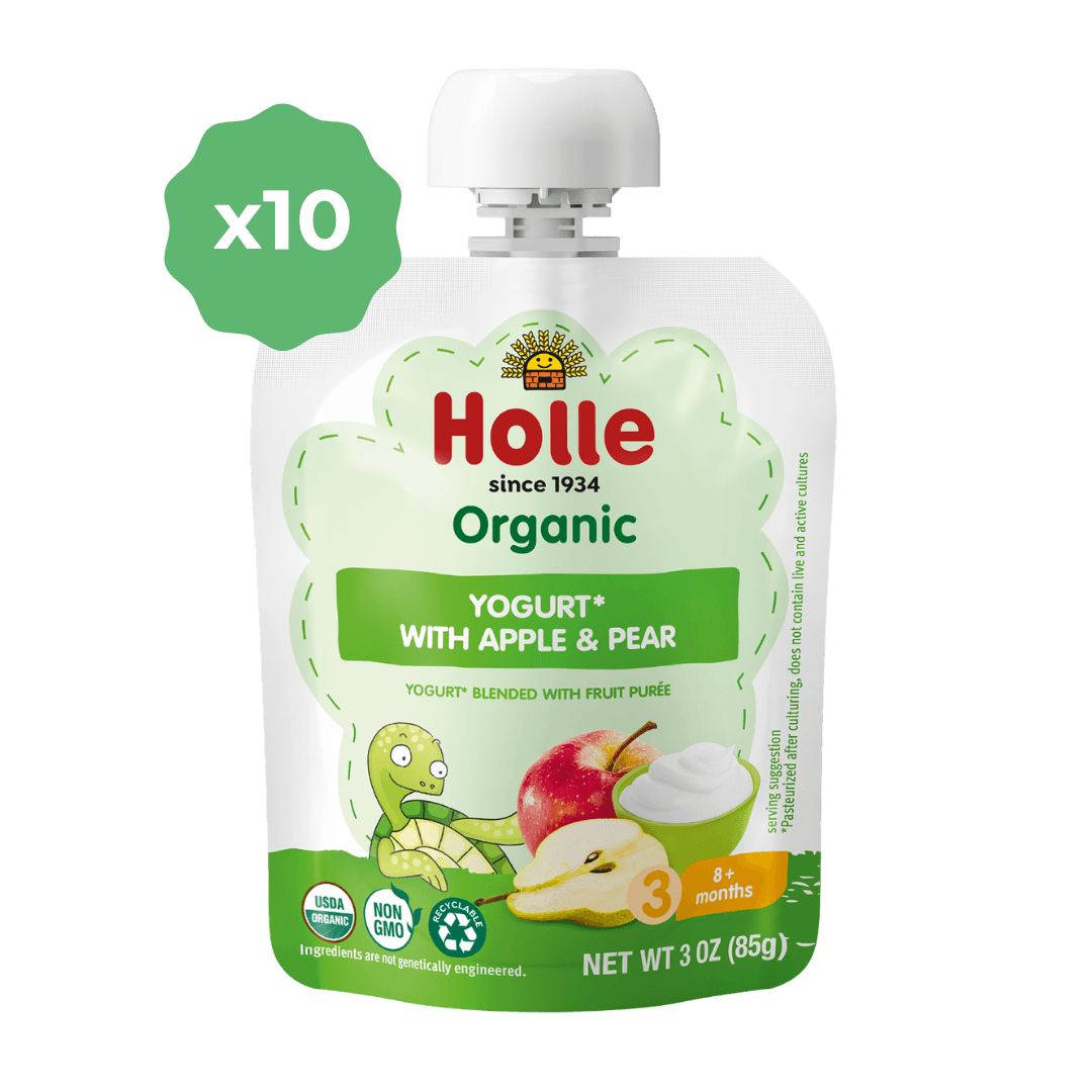 Holle Organic Apple & Pear Yogurt Pouches | 8 months and up