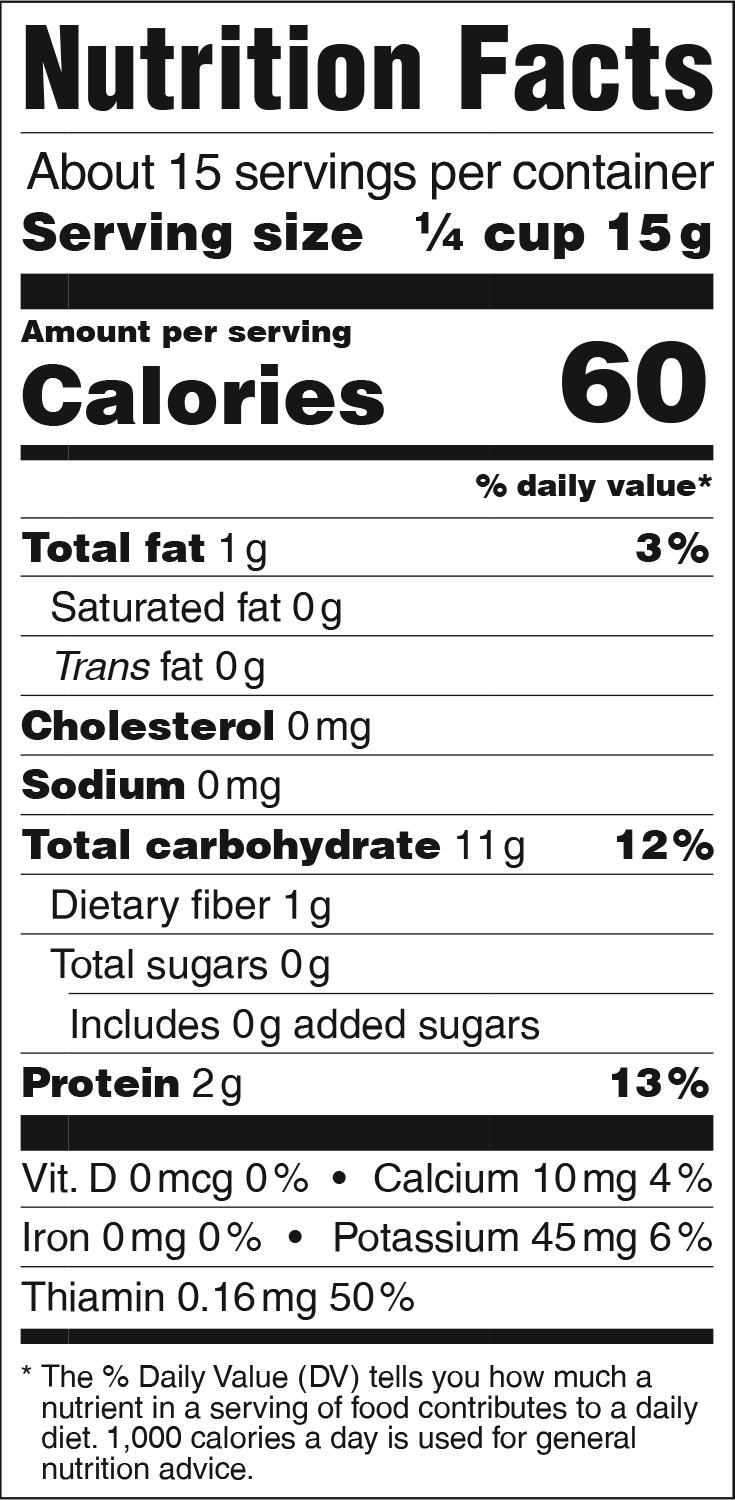 Oat Wholegrain Cereal: nutrition facts